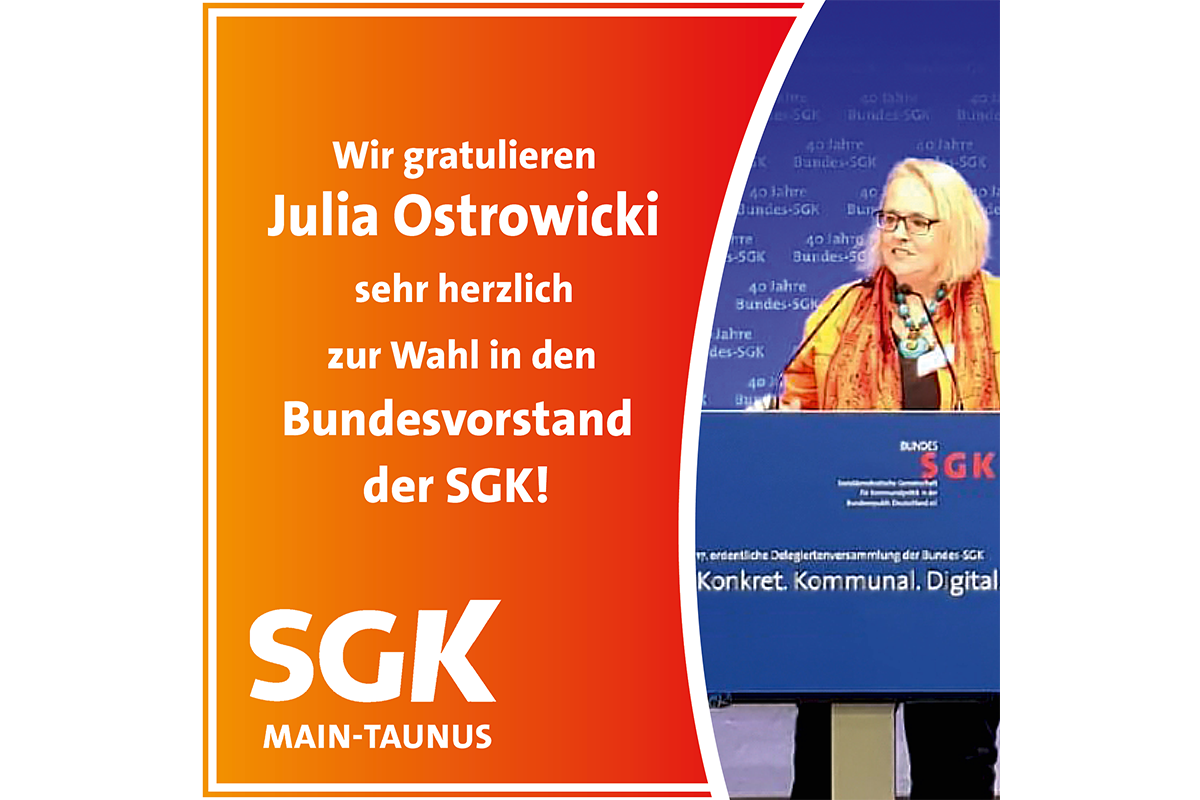 Julia Ostrowicki in den Bundesvorstand der SGK gewählt