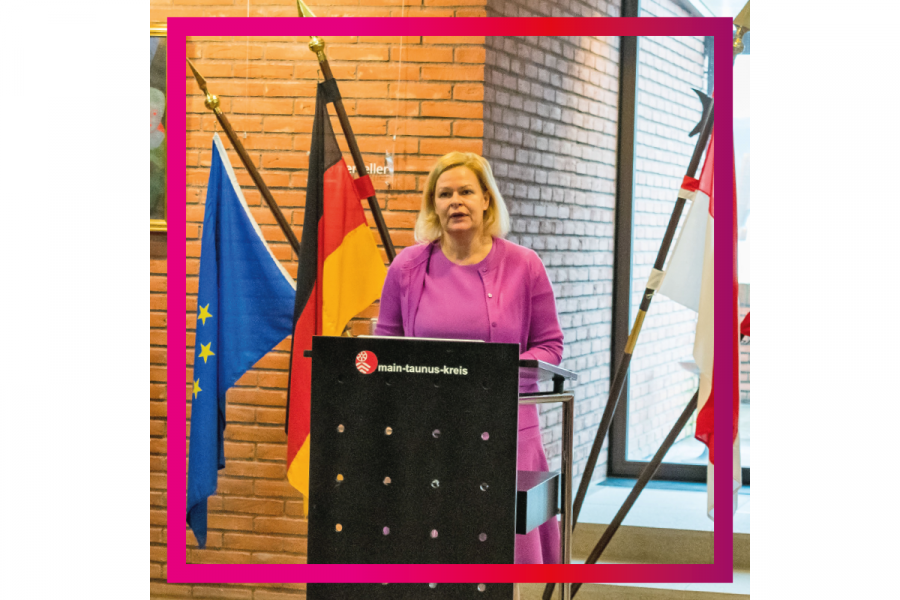 Goldene Ehrenplakette für Nancy Faeser