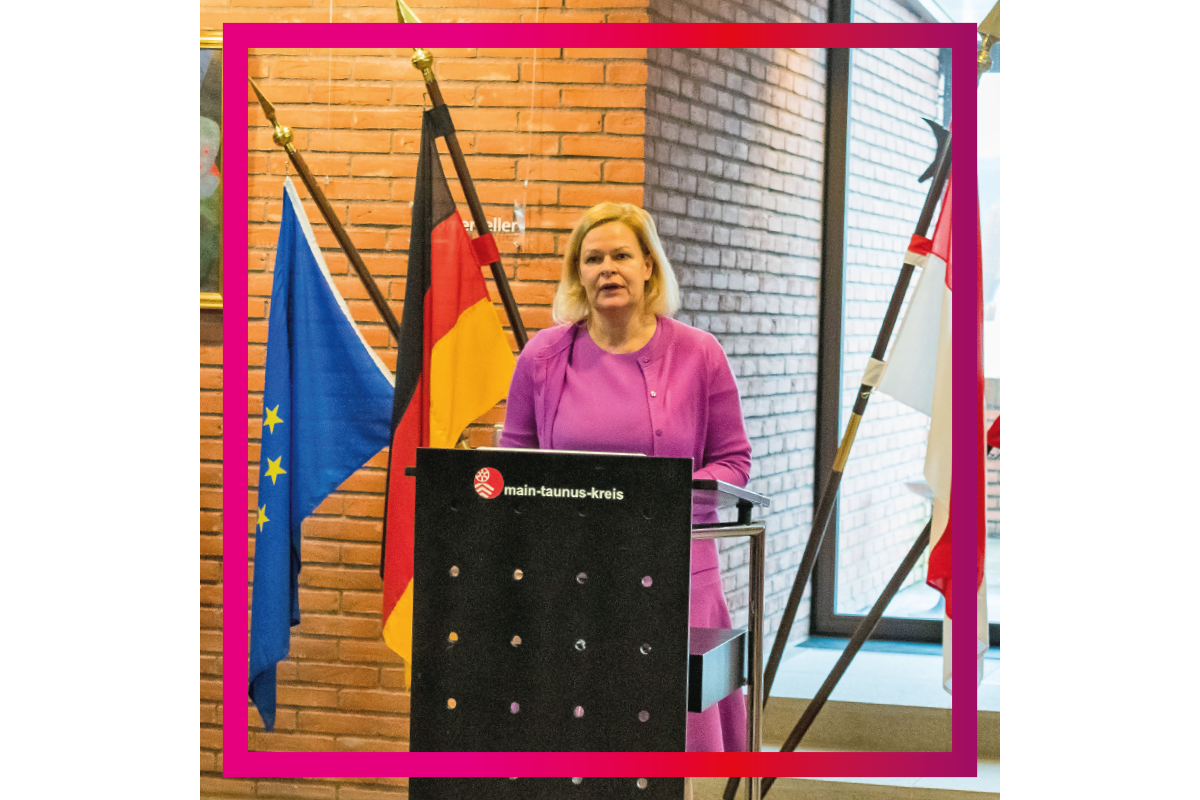 Goldene Ehrenplakette für Nancy Faeser