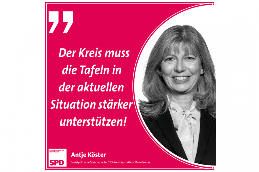 Antje Köster: Tafeln stärker unterstützen!